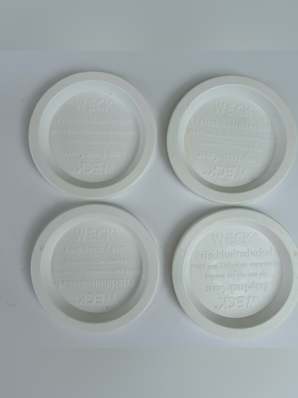 Weck Clear Mold Jars Lot Set of 4 with Lids style 976 - Picture 6 of 8